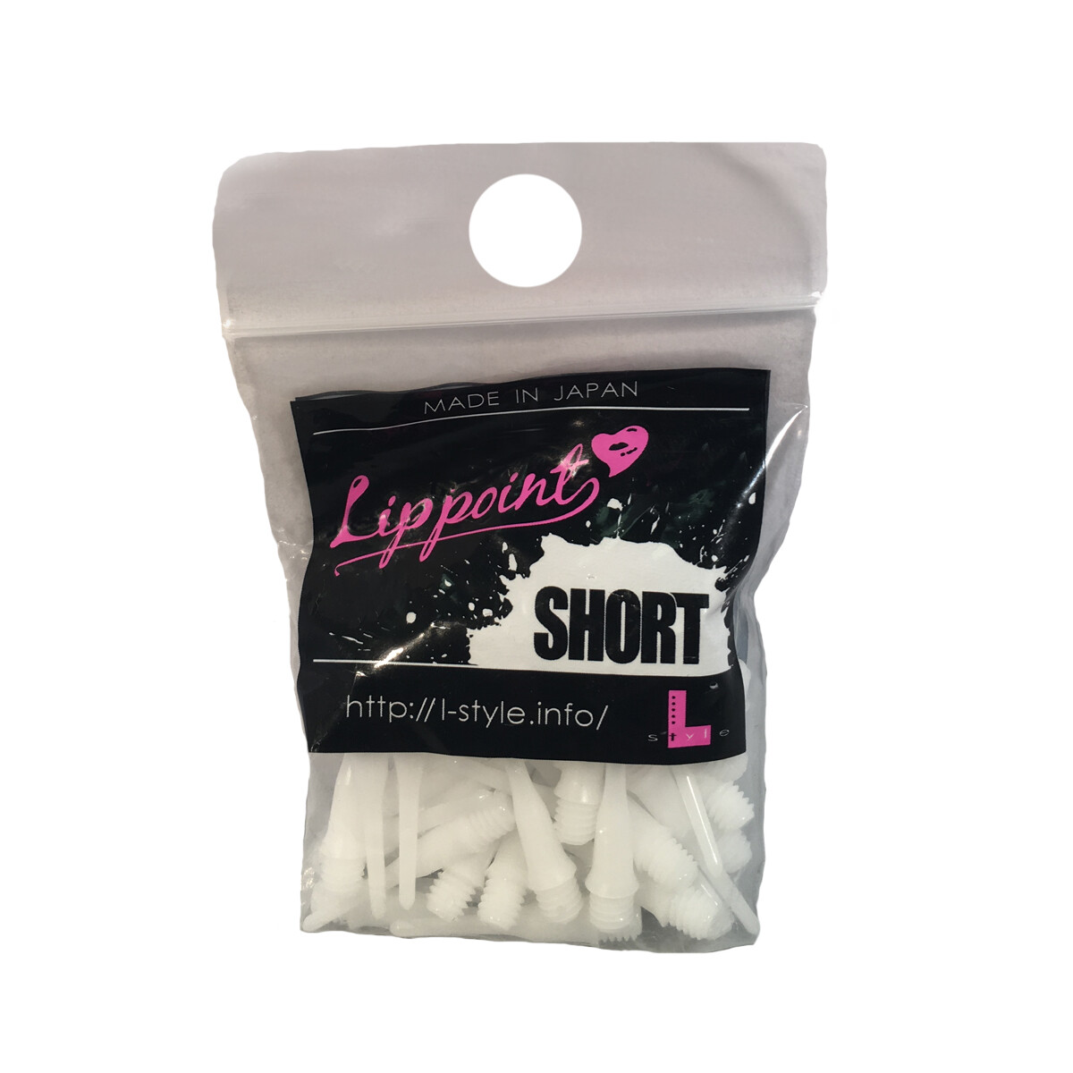 L- Style Lippoint Short - Snow - 50pcs/Bag