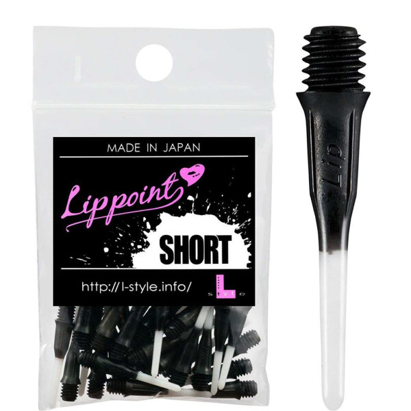 L- Style Short Lippoint - Two Tone - Black - 30pcs/Bag