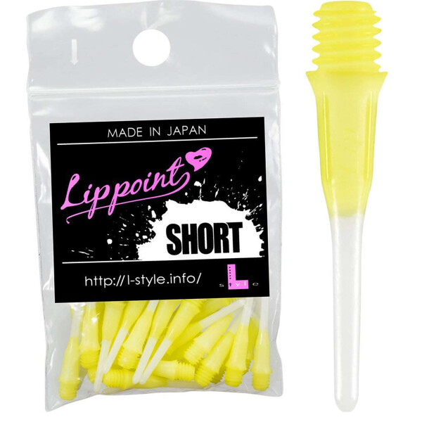 L- Style Short Lippoint - Two Tone - Yellow - 30pcs/Bag