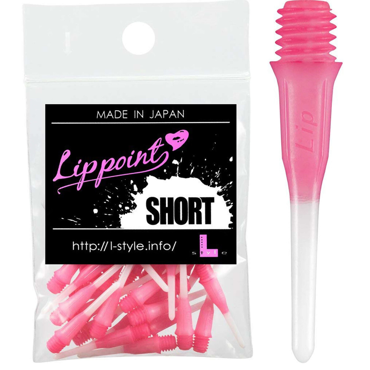 L- Style Short Lippoint - Two Tone - Pink- 30pcs/Bag