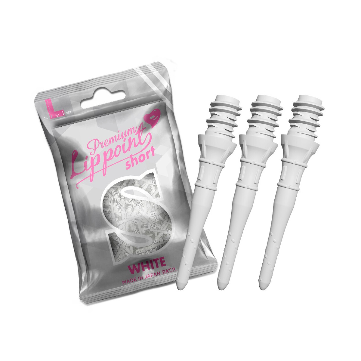 L- Style Short Premium Lippoint - White - 30pcs/Bag