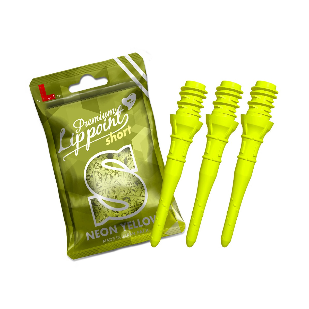 L- Style Short Premium Lippoint - Neon Yellow- 30pcs/Bag