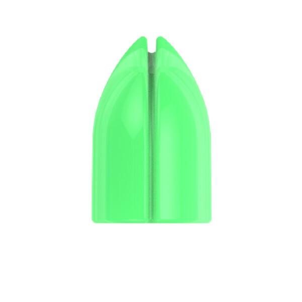 L -Style Shell Lock Rings Clear Green - 6 pcs/ Set