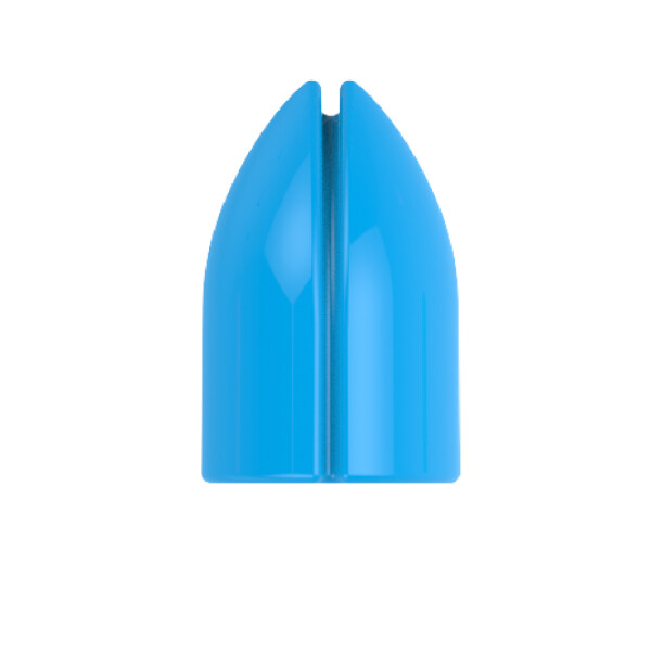 L -Style Shell Lock Rings Blue - 6 pcs/ Set