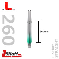 Lshaft lock two tone - Clear Black/Green 260
