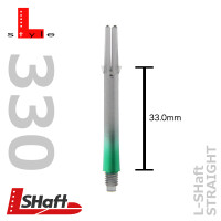 Lshaft lock two tone - Clear Black/Green 330