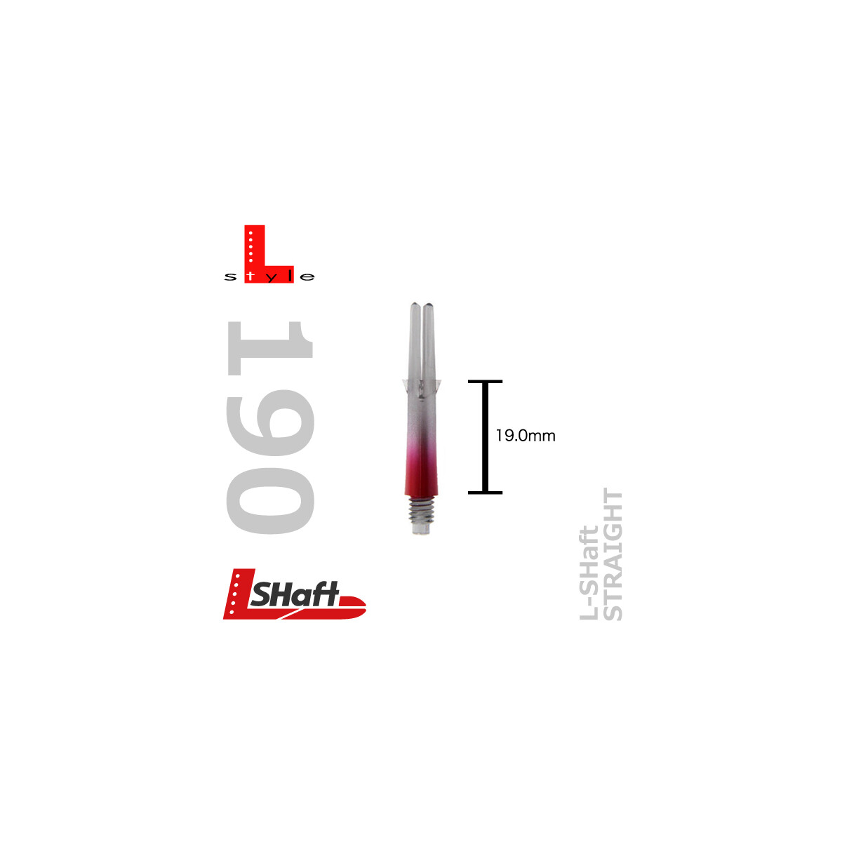 Lshaft lock two tone - Clear Black/Red 190