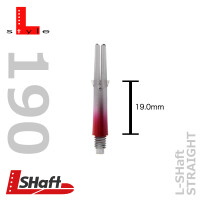 Lshaft lock two tone - Clear Black/Red 190