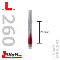 Lshaft lock two tone - Clear Black/Red 260