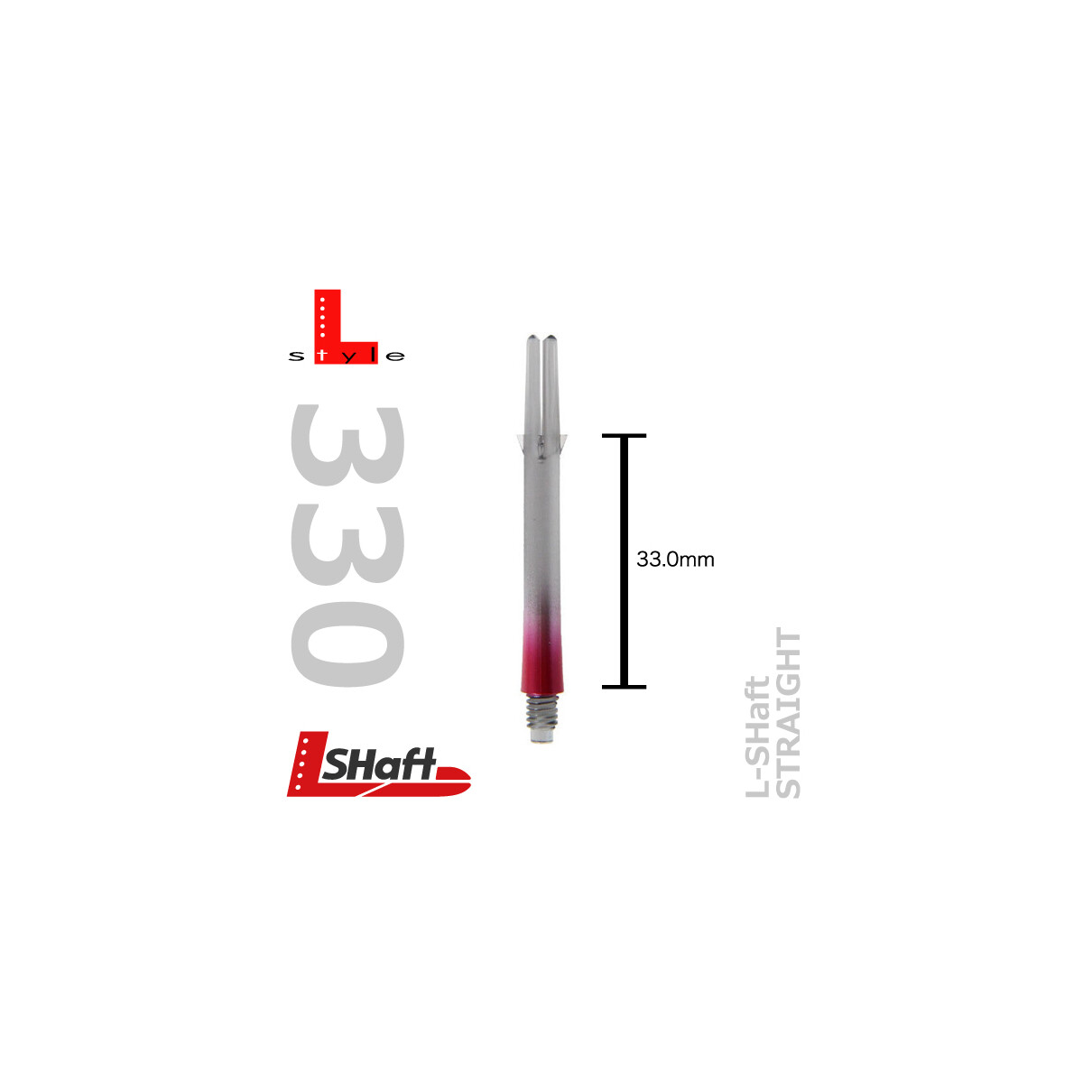Lshaft lock two tone - Clear Black/Red  330