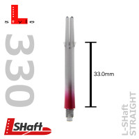 Lshaft lock two tone - Clear Black/Red  330