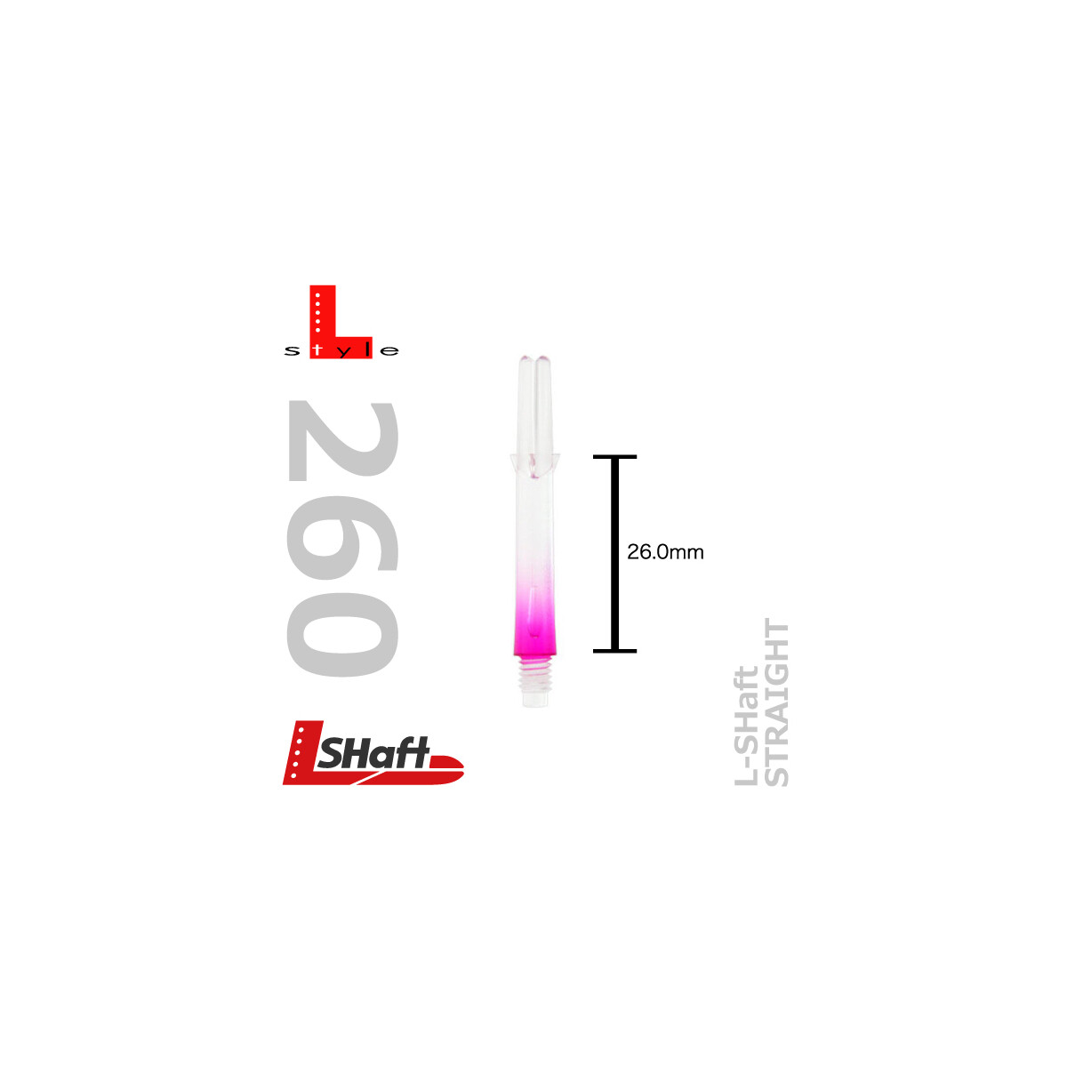Lshaft lock two tone - Clear/Pink 260