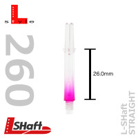 Lshaft lock two tone - Clear/Pink 260