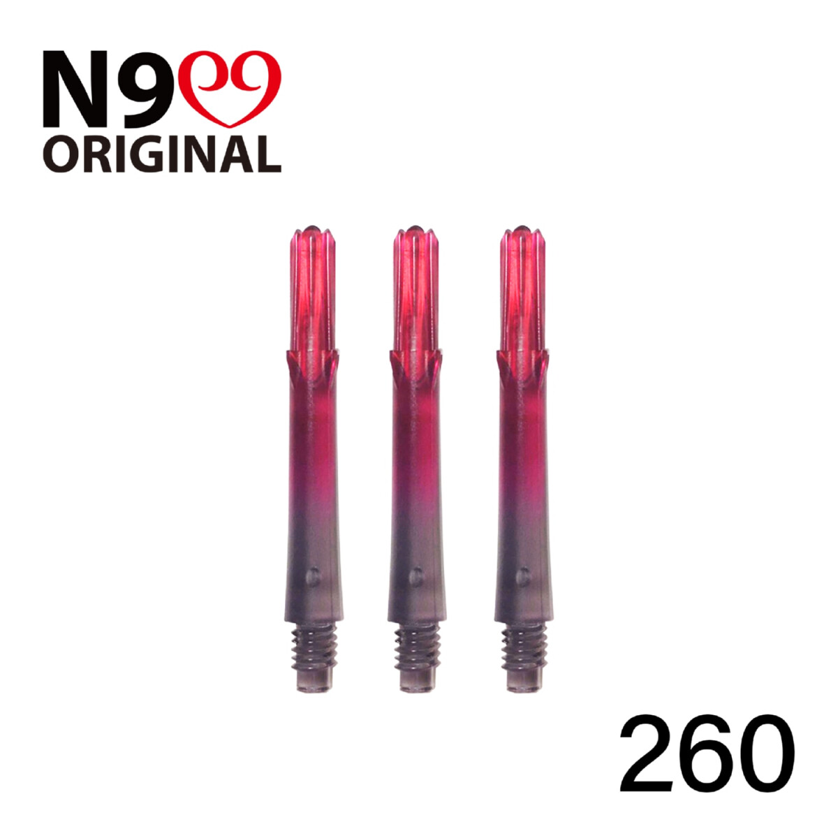 L-shaft Locked Straight N9 Gradient Black/Strawberry - 260