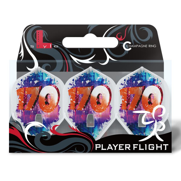 L -Style Signature Flights - Fallon Sherrock V4 L1PRO - Clear White