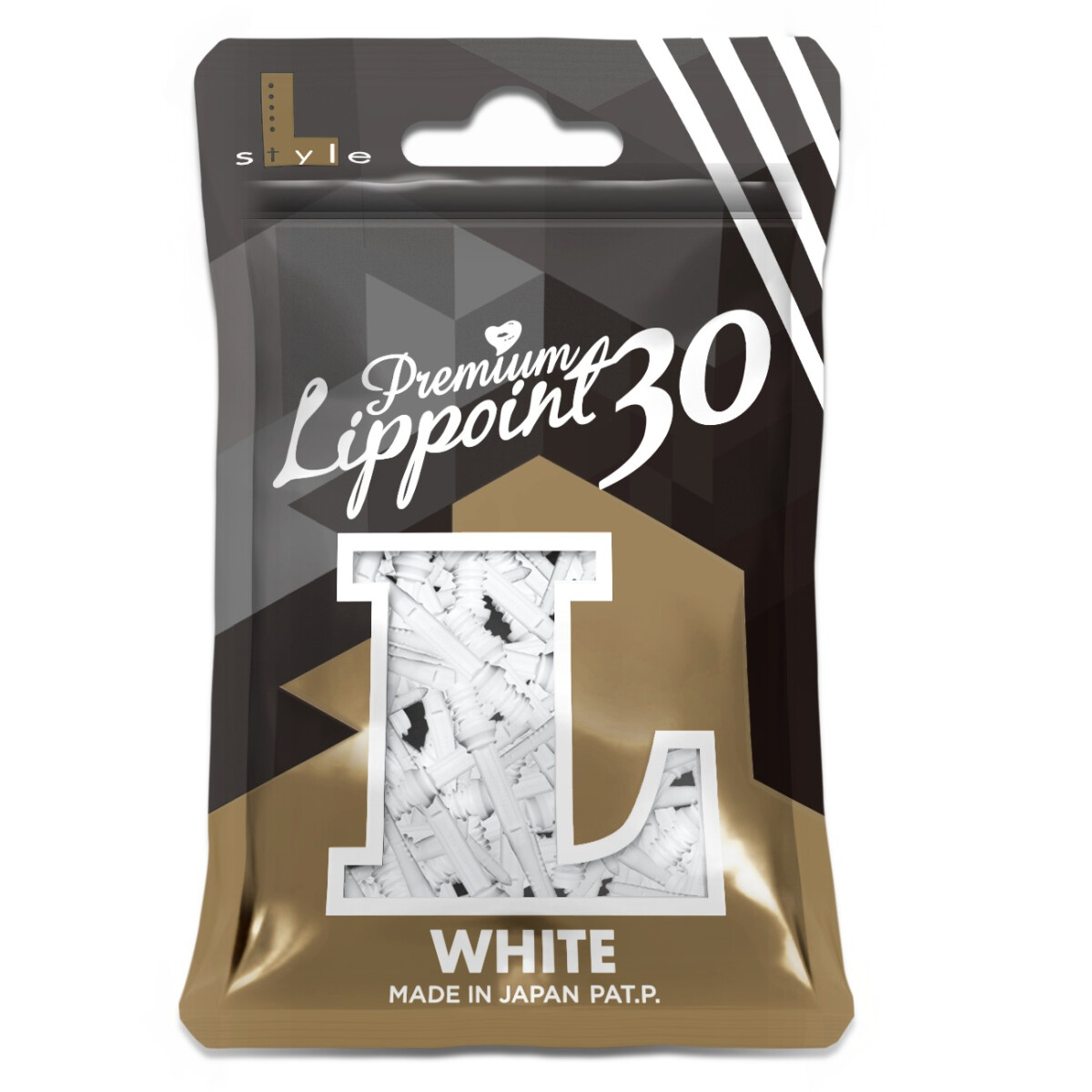 L- Style Long Premium Lippoint - White - 30pcs/Bag