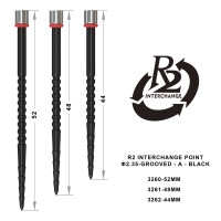 R2 Interchange Point (2.35mm) - 44mm - Grooved - A - Black