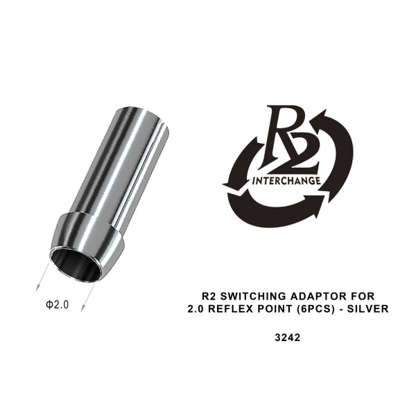 R2 Switching Adaptor for 2.0 Reflex Point (6pcs) - Silver