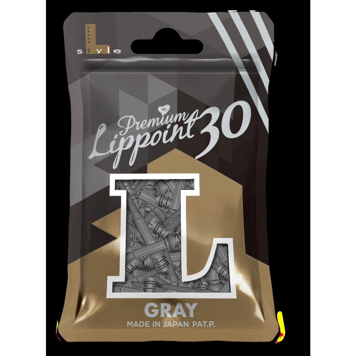 L- Style Long Premium Lippoint - Gray - 30pcs/Bag
