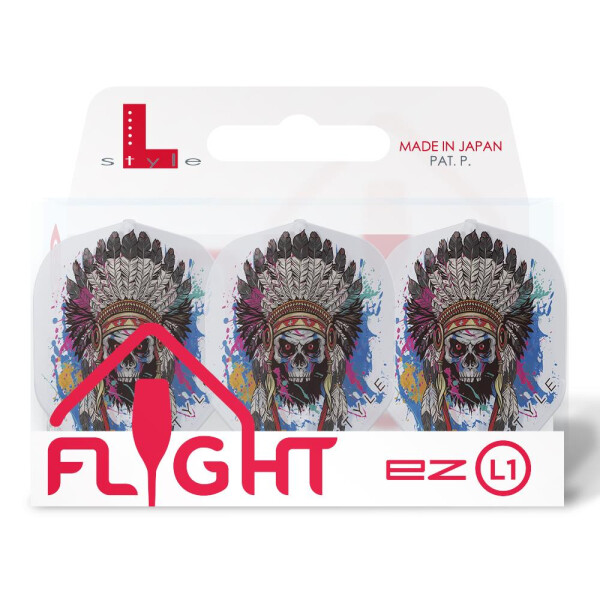 L -Style Signature Flights - Chief Skull L1EZ - Clear White