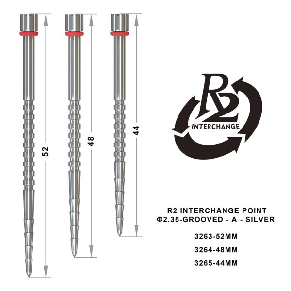 R2 Interchange Point (2.35mm) - Grooved - A - Silver