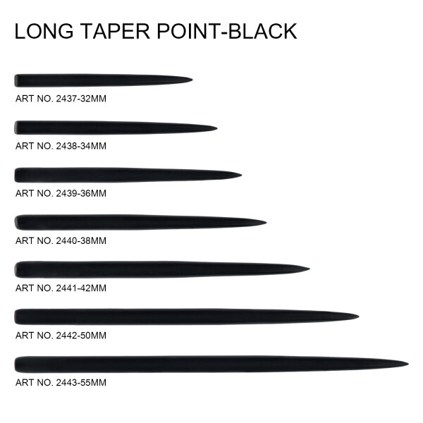 Long Taper Point - Black