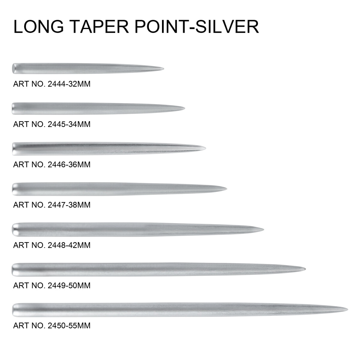 Long Taper Point - Silver
