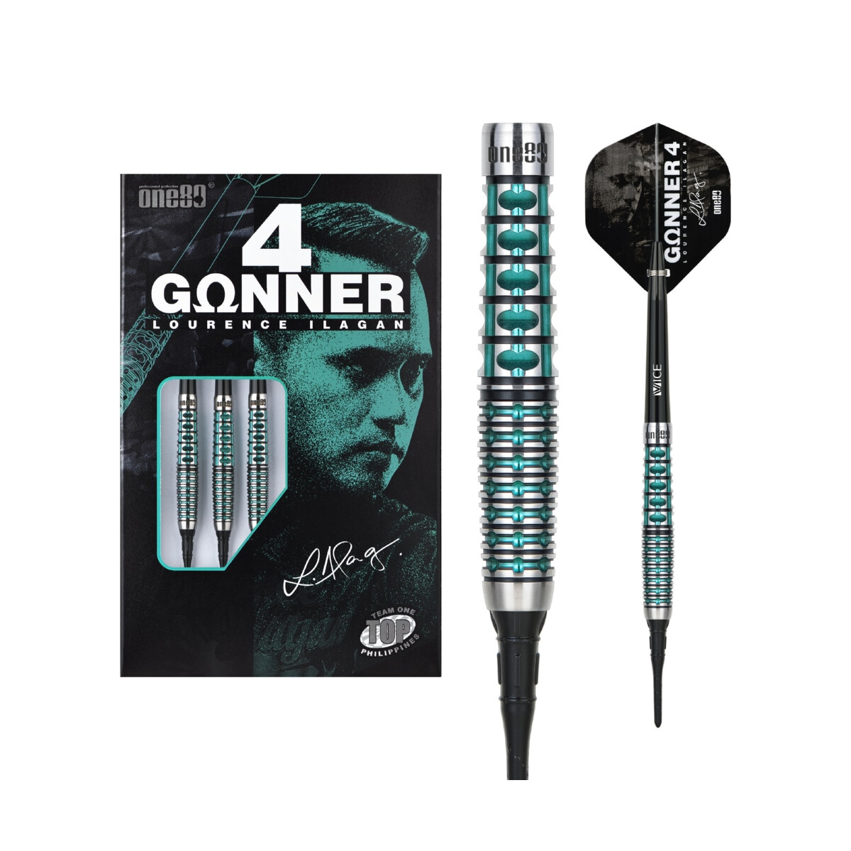 GUNNER 4 Softip 18g - Black&Jade